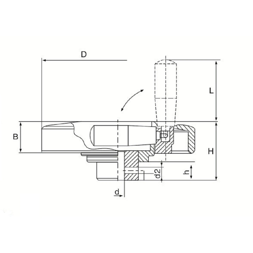 45# Reinforced Nylon Handwheel with Position Indicators with SGS Certification