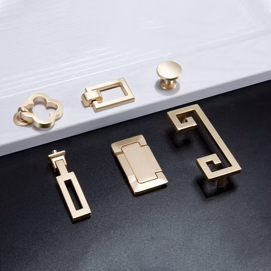Chinese Style Antique Wardrobe Drawer Cabinet Door Handle Zinc Alloy Imitation Brass Brushed Furniture Handle