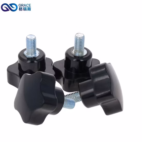 Perilla de sujeción tipo tornillo hembra con cabeza de estrella de baquelita entera para máquina CNC