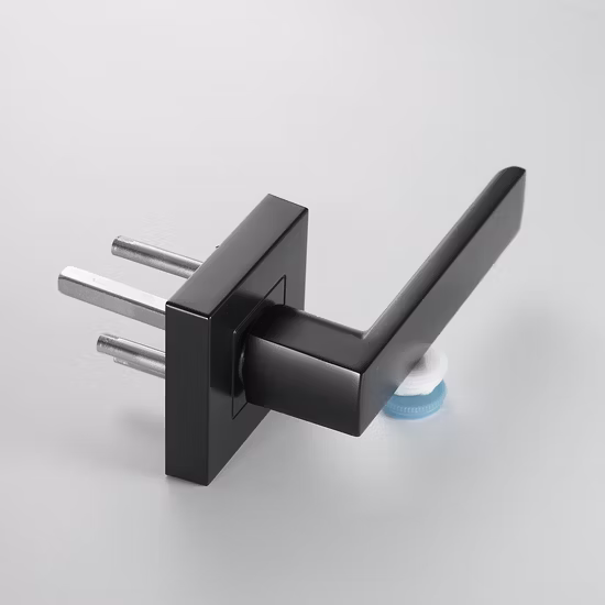 Palanca Interior de vidrio de acero inoxidable comercial moderna de aluminio, tirador de muebles de lujo, manija de cerradura de perilla de puerta de plástico de mortaja segura